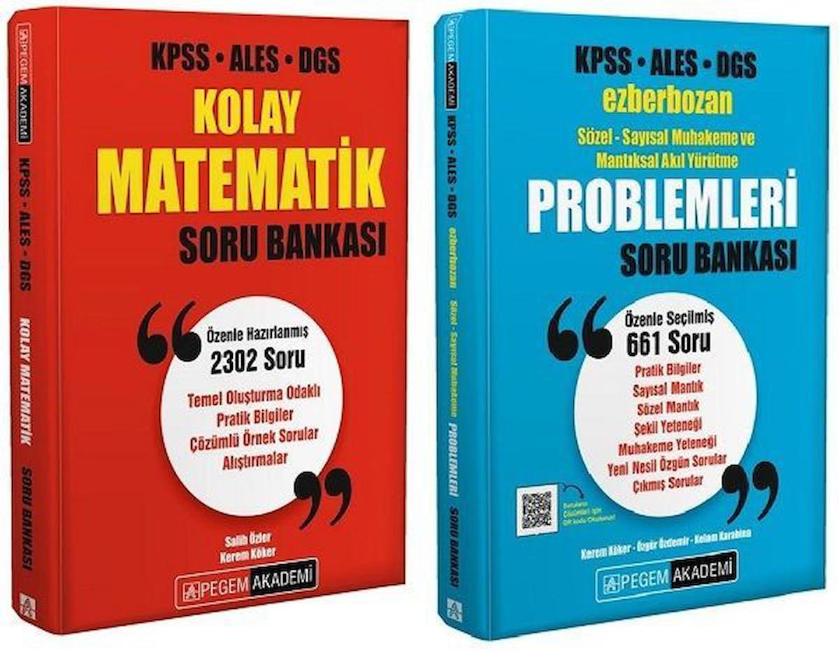 Pegem Kpss Ales Dgs Kolay Matematik Ezberbozan Problemler Soru Li