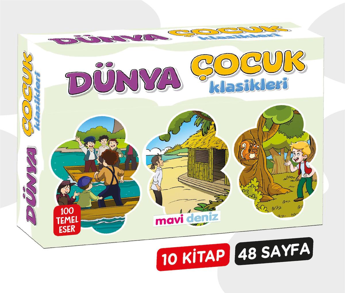 Mavi Deniz 3 Ve 4 Sınıf Dünya Çocuk Klasikleri Hikaye Seti 10 Kitap