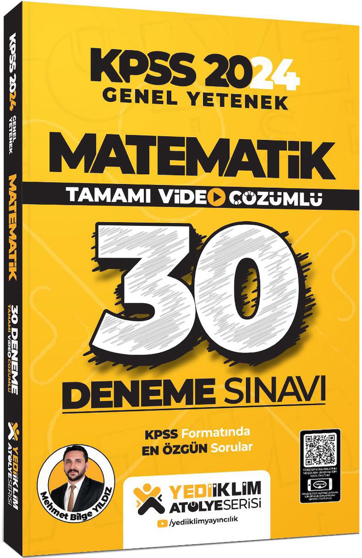 Yediiklim Yayınları 2024 Kpss Matematik Tamamı Video Çözümlü 30 Deneme