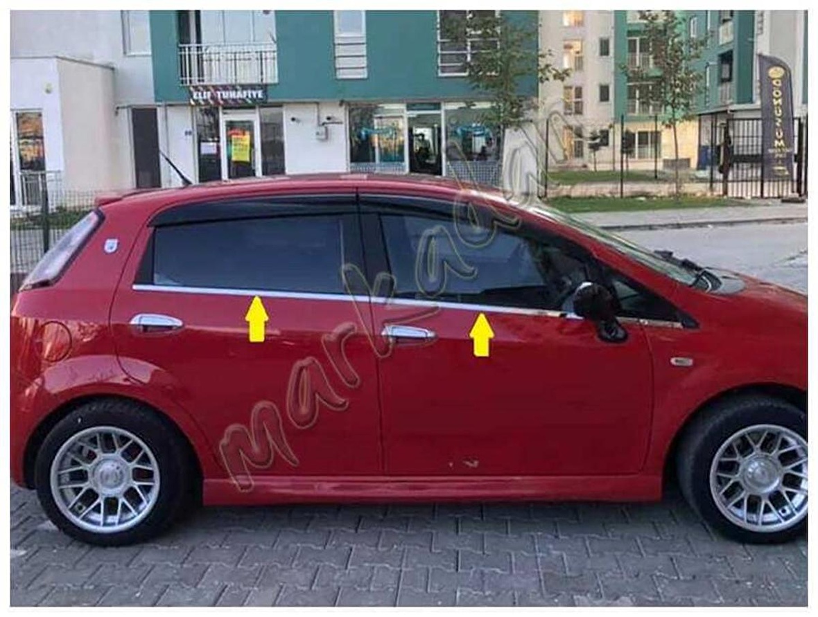 Fiat Grande Punto Krom Cam Çıtası 2005 Sonrası 6 Parça Paslanmaz Çelik