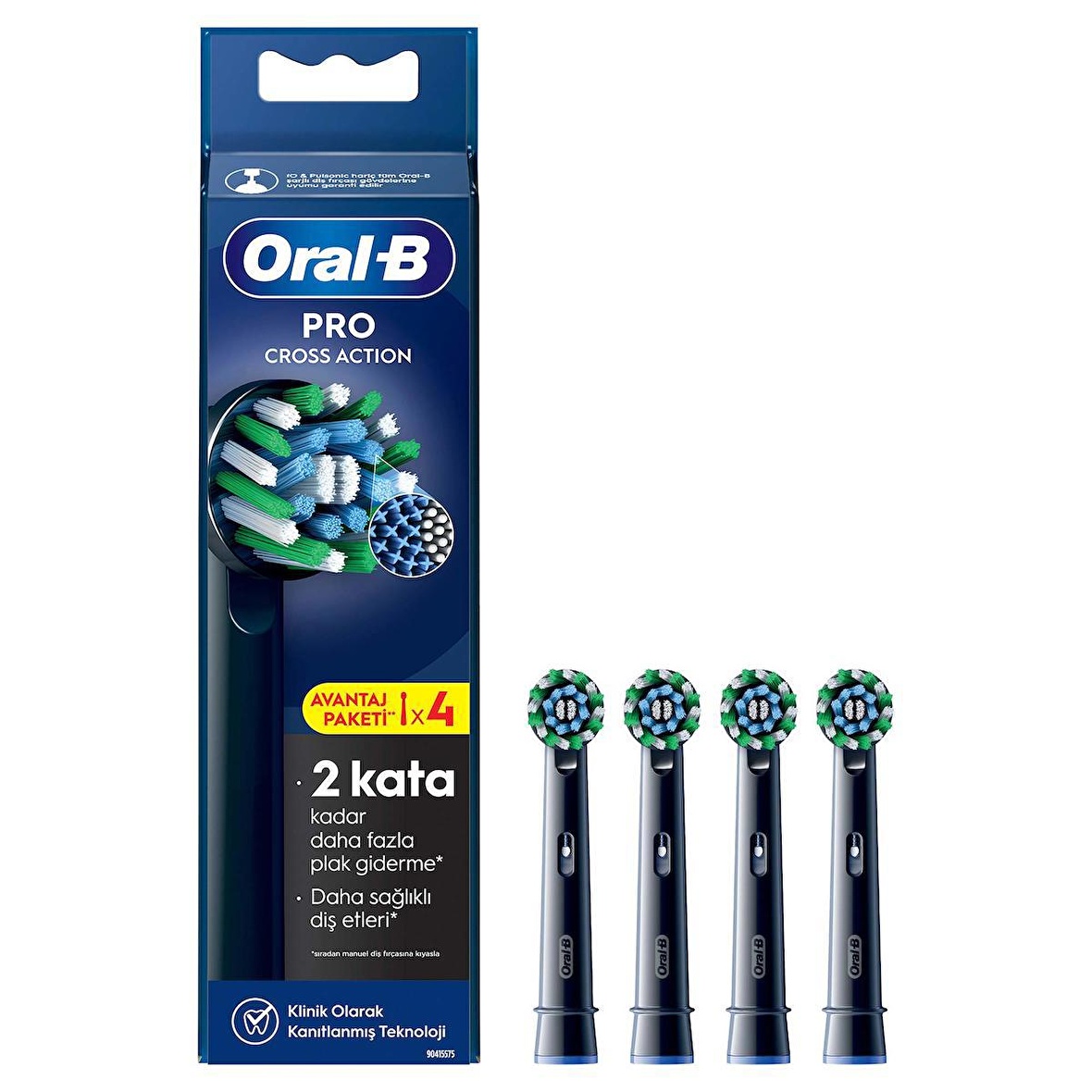 Oral B Şarjlı Diş Fırçası Yedek Başlığı Cross Action X Filament 4 adet