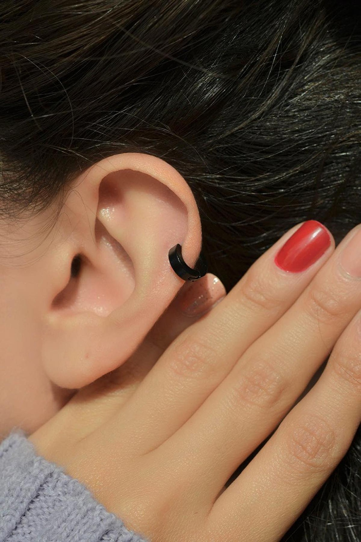 Siyah Çelik Halka Tragus Piercing Kıkırdak Helix Fiyatları ve Modelleri