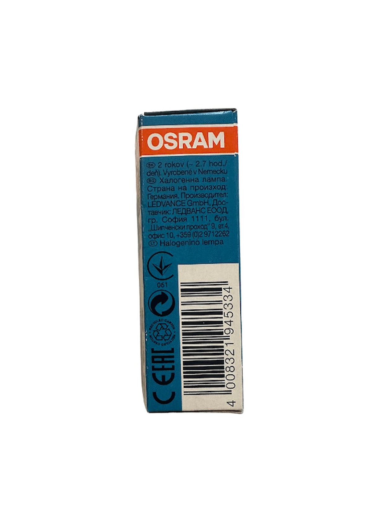 Osram Halopin Pro 50W 60W 2800K Sarı Işık G9 Duylu Halojen Ampul