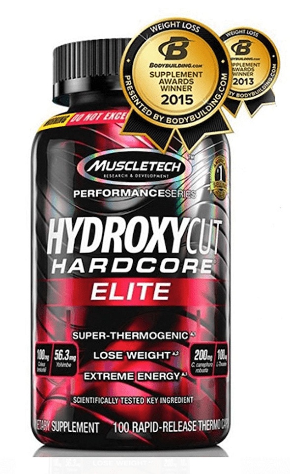 Muscletech USA Hydroxycut Hardcore Elite 100 RAPID RELEASE THERMO CAPS