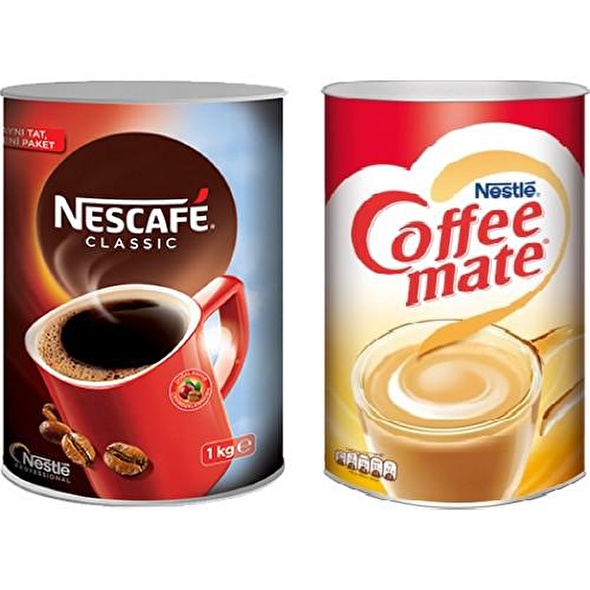 Nescafe Classic Klasik Sade Kg Teneke Nestle Coffee Mate Kg