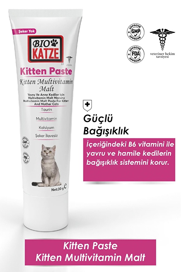 Biokatze Kitten Paste Yavru Ve Anne Kediler I In Multivitamin Malt