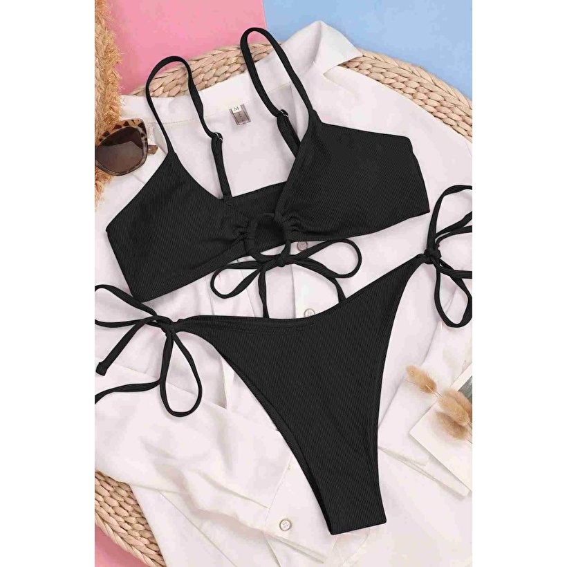 Angelsin Bağlamalı Şık Bikini Takım Siyah Fiyatları ve Modelleri Pazarama