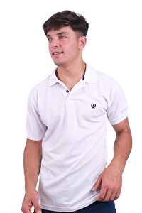Erkek Polo Yaka Beyaz Tişört