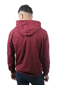 Erkek Kapüşonlu Kampanya Bordo Kanguru Sweatshirt