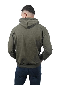Erkek Kapüşonlu Kampanya Haki Kanguru Sweatshirt