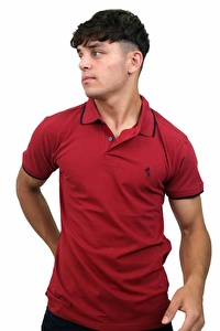 Erkek Polo Yaka Truva Bordo Tişört
