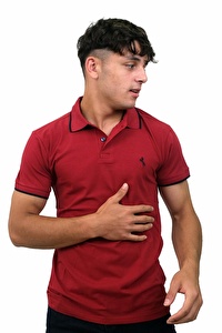 Erkek Polo Yaka Truva Bordo Tişört