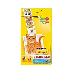 Friskies Sterilised Somonlu Kısırlaştırılmış Yetişkin Kedi Maması 10 KG (Yeni Ambalaj)