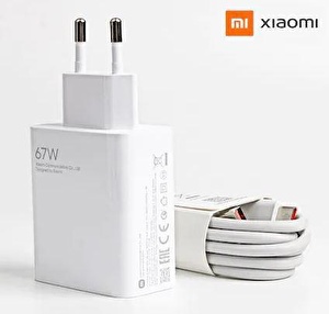 Xiaomi 67 Watt Turbo Şarj Cihazı ve USB Type-C Şarj Kablosu