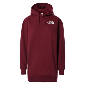 The North Face Oversized Hoodie Kapüşonlu Kadın Sweatshirt Bordo