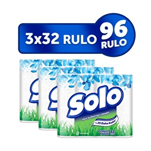 Solo Tuvalet Kağıdı 32 Li x 3 Adet 96 Rulo Akıllı Seçim