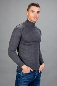 Tudors Slim Fit Dar Kesim Tam Balıkçı Yaka Düz Erk