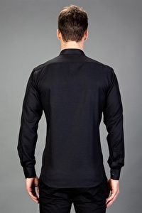 Tudors Modern Slim Fit Dar Kesim Armürlü Erkek Gömlek