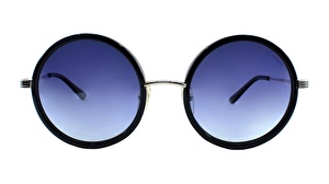 HERMOSSA  1068 C1 51  Unisex SİYAH Yuvarlak Çerçeve Güneş Gözlüğü
