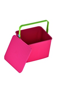 Saban Kare Plastik Kova Sepet 11 Litre Pembe |