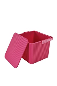 Saban Kare Plastik Kova Sepet 11 Litre Pembe |