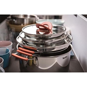 Tefal Optispace Çelik Tencere Seti - 6 Parça