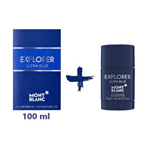 Mont Blanc Explorer Ultra Blue EDP Erkek Parfüm 100 ML+ Stick Deodorant Erkek 75Gr
