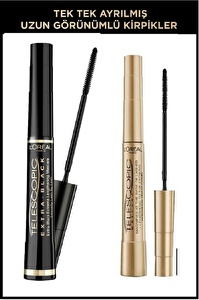 Loreal Paris Telescopic Carbon Black Maskara & Telescopic Gold Maskara Siyah 2'li Set