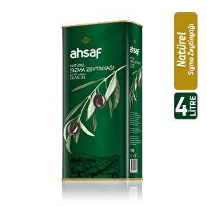 Ahsaf Natürel Sızma Zeytinyağı 4L-Teneke