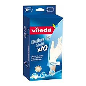 Vileda Kullan At Eldiven, Doğal Lateks, S-M