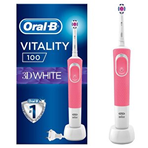 Oral-B Vitality D100 3D White Şarjlı Diş Fırçası Pembe