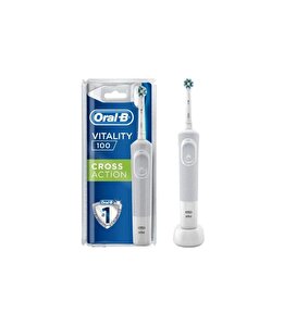 Oral-B D100 Vitality Cross Action Beyaz Şarj Edilebilir Diş Fırçası   