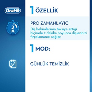 Oral-B  D150 Şarj Edilebilir Diş Fırçası + 1 Yedek Başlık