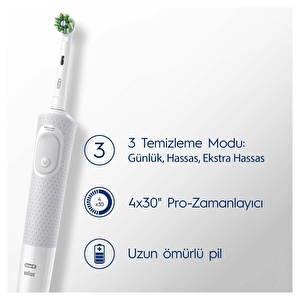 Oral-B Vitality Pro Şarjlı Diş Fırçası Beyaz Protect X Clean