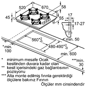 Siemens EO7C8PO12O 67 cm İQ100 Titanium Gri Ankastre Ocak