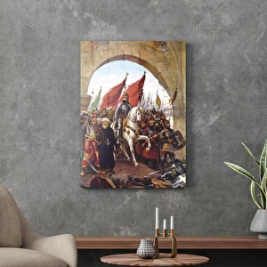 Decovetro Fatih Sultan Mehmet Ve İstanbul Fethi Cam Tablo