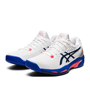 Asics Solution Speed FF 2 Beyaz/Mavi Kadın Tenis Ayakkabısı