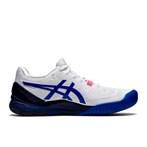 Asics Gel-Resolution 8 Beyaz/Mavi Kadın Tenis Ayakkabısı