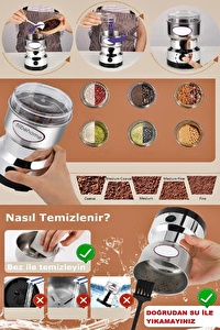 Elektrikli Kahve Baharat Bakliyat Öğütücü Makine Pirinç Biber Tahıl Öğütücü Değirmen Gıda Öğütücü