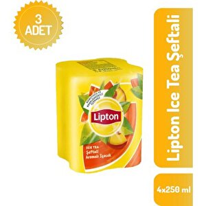 Lipton Ice Tea Şeftali Aromalı 4 x 250 ml ( 3 adet)