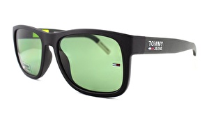 TOMMY JEANS  0001/S 3OLQT 56  Unisex SİYAH Köşeli Çerçeve Güneş Gözlüğü