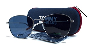 TOMMY JEANS  0052/F/S CTLKU 56  Erkek/Kadın GRİ Köşeli Çerçeve Güneş Gözlüğü