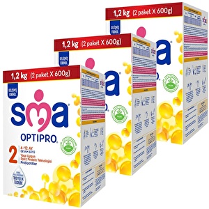 SMA Optipro Probiyotik 2 6-12 Ay Bebek Sütü 1200 gr x 3 Adet