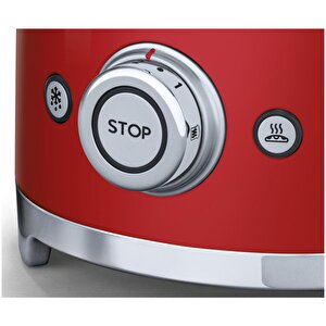 Smeg TSF01RDEU Retro Kırmızı 2X2 Slot Ekmek Kızartma Makinesi
