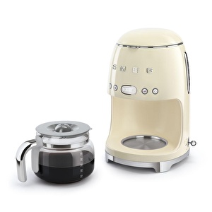SMEG 50'S Style Retro Krem Filtre Kahve Makinesi