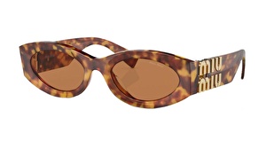MIU MIU  11WS 4BW-2Z1 54  Kadın KAHVE Oval Çerçeve Güneş Gözlüğü