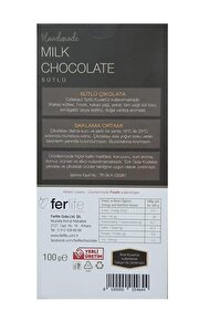 Dola Ferlife El Yapımı Sütlü Belçika Çikolatası 100 gr Glutensiz