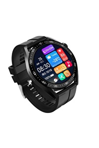 Torima Hw3 Pro Akıllı Saat Arama Özellikli Siyah - Ek Turuncu Kayış