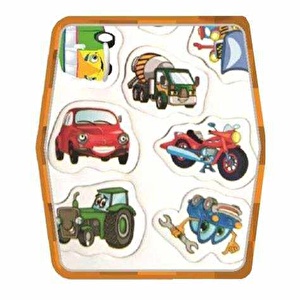 Zekice Manyetik Taşıtlar Oyunu 50 Parça Manyetik Taşıtlar Magnet