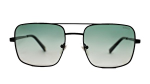 HERMOSSA  1376 C2 56  Unisex/ SİYAH Köşeli Çerçeve Güneş Gözlüğü